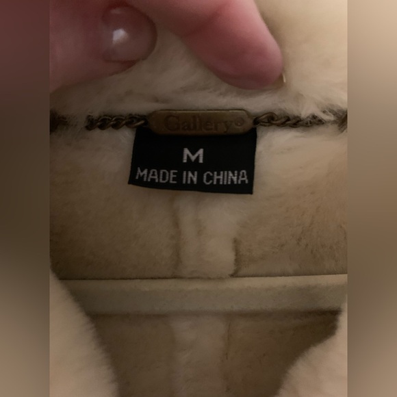 Gallery, 100% Leather Coat, Medium, Suede & Faux Fur Lining, Excellent Condition - Picture 3 of 16